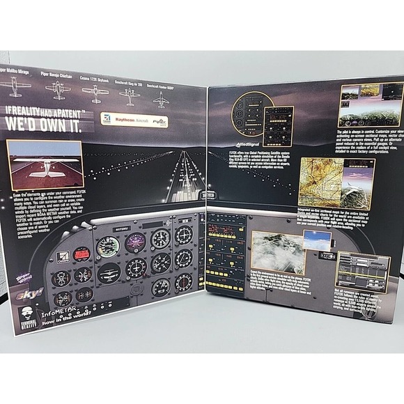 Fly2k Flight Simulator Windows 95 98 NT Big Box Brand New 3 CDs Manual & Box - Picture 14 of 14